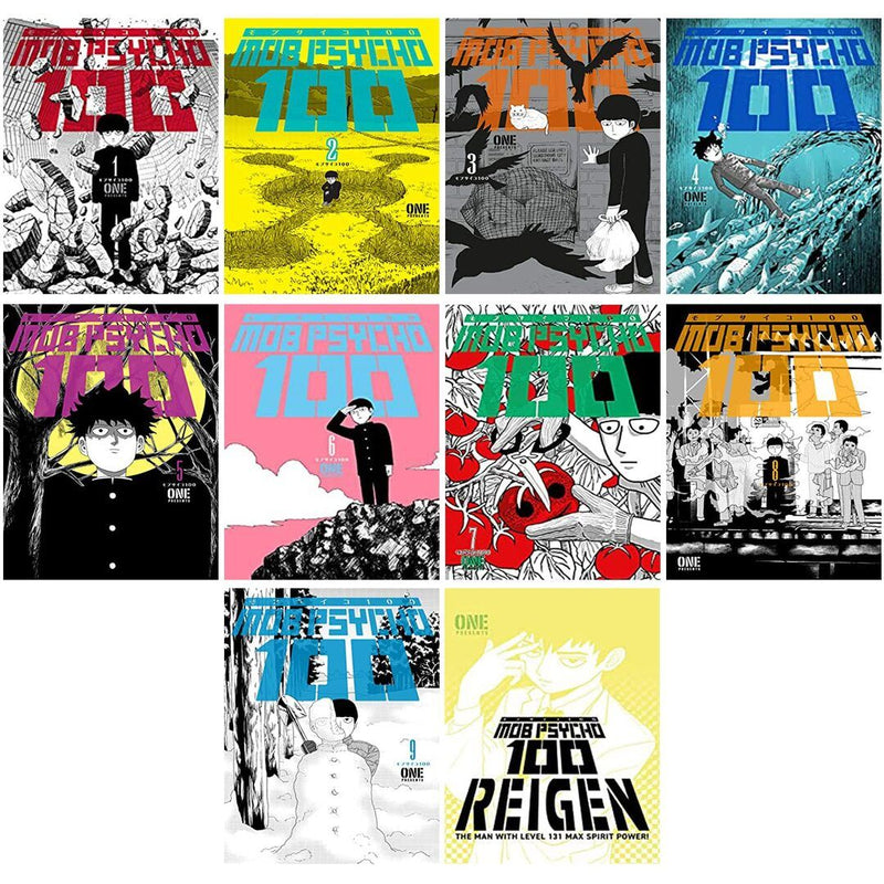Mob Psycho 100 Manga 10-book Collection Set:Vol. 1-9 and Reigen by ONE