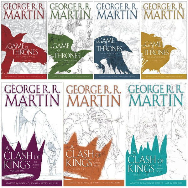 A Game of Thrones:The Graphic Novel Series Complete 7 Books Set (Hardcover)