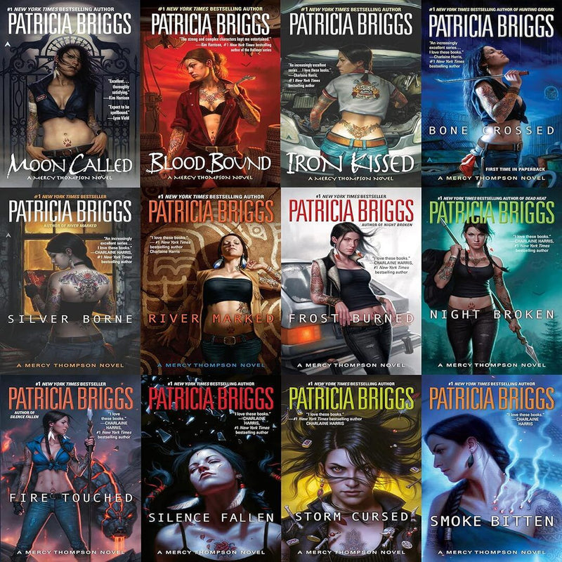 A Mercy Thompson Novel 12 Books Collection Set by Patricia Briggs (Moon Called, Blood Bound, Iron Kissed, Bone Crossed, Silver Borne, River Marked, Frost Burned,Night Broken, Fire Touched, Silence Fallen, Storm Cursed,Smoke Bitten)