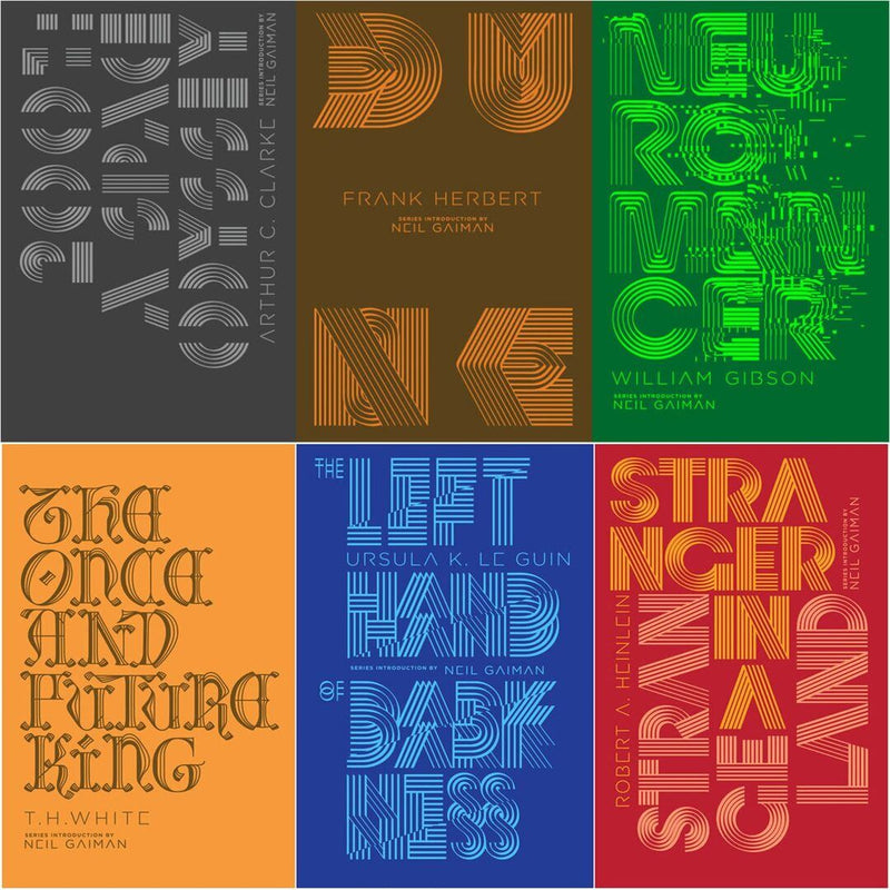Penguin Galaxy Series 6 Books Set (Hardcover) - 2001:A Space Odyssey, Dune, Neuromancer, The Once and Future King, The Left Hand of Darkness, Stranger in a Strange Land