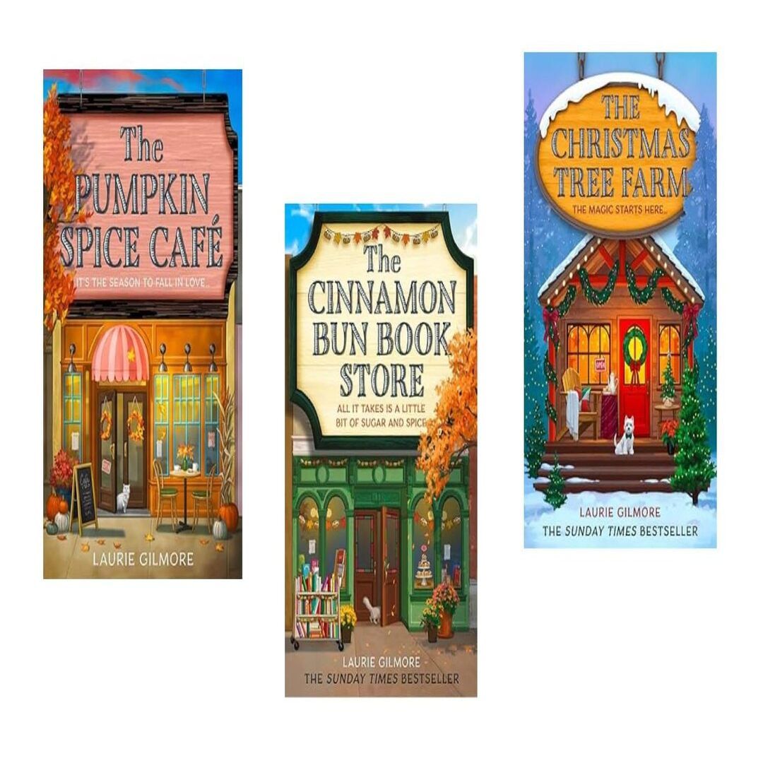 GENARIC Dream Harbor:Set of 3 Books Collection (The Pumpkin Spice Café, The Cinnamon Bun Book Store & The Christmas Tree Farm) By Laurie Gilmore