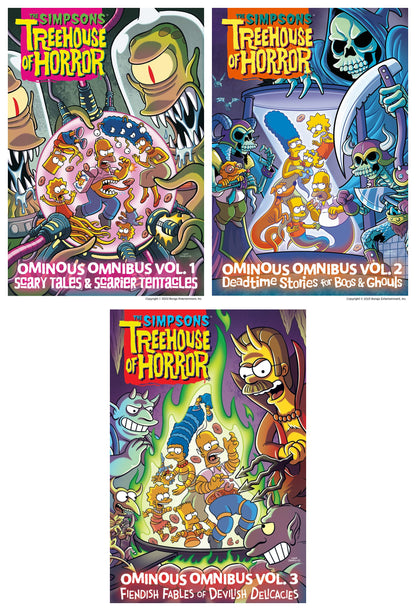 The Simpsons Treehouse of Horror Ominous Omnibus Complete 3-Volume Hardcover Set by Matt Groening
